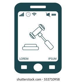 gavel line icon