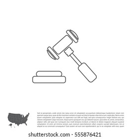 gavel line icon