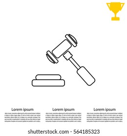 gavel line icon