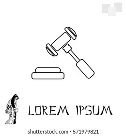 gavel line icon