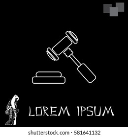 gavel line icon