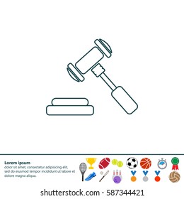 gavel line icon