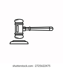 Icono de línea de mazo Plantilla de Vector