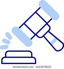 Diseño de ícono de Vector de línea de mazo