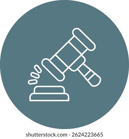 Diseño de ícono de Vector de línea de mazo