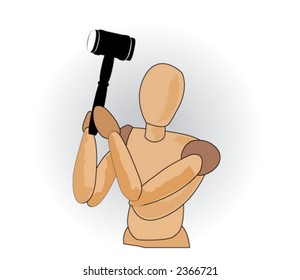 Gavel Mannequin - Vector