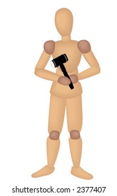Gavel Mannequin - Vector