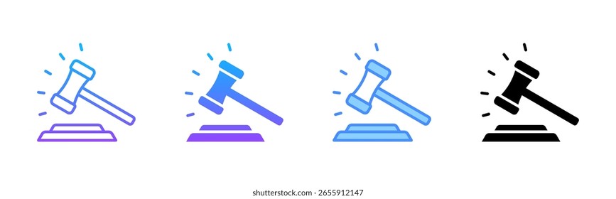 Conjunto de iconos de estilo múltiple de mazo