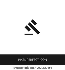 Gavel Pixel Perfect Icon for Web, App, Presentation. editable outline style. simple icon vector eps 10