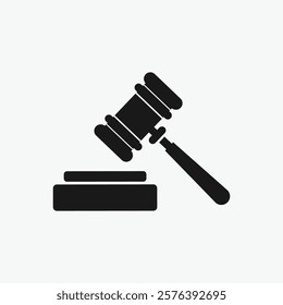 gavel resting on a block, suitable for legal, justice, or court-related projects.