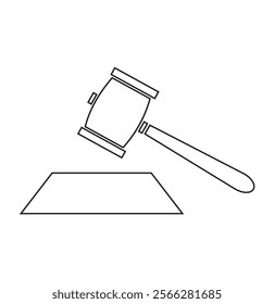 Gavel set icons. Judge gavels collection flat icon. Auction hammer icon. Gavel icon in different style. Court tribunal symbol - stock vector.