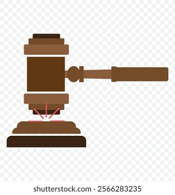 Gavel set icons. Judge gavels collection flat icon. Auction hammer icon. Gavel icon in different style. Court tribunal symbol - stock vector. eps 10.