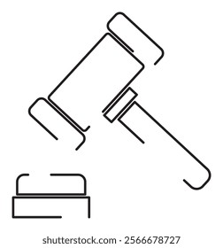 Gavel set icons. Judge gavels collection flat icon. Auction hammer icon. Gavel Icon, Gavel symbol Vector, different style. Court tribunal symbol design eps 10