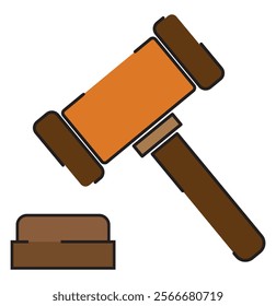 Gavel set icons. Judge gavels collection flat icon. Auction hammer icon. Gavel icon in different style. Court tribunal symbol - stock vector. gavel icon  illustration for law and justice symbol eps 10