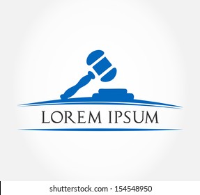 gavel symbol. vector illustration.