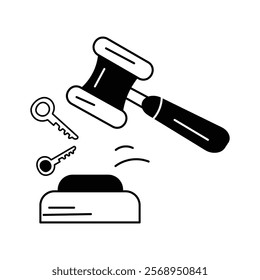 Gavel symbolizing a real estate property auction