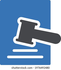 gavel vector glyph colour  icon