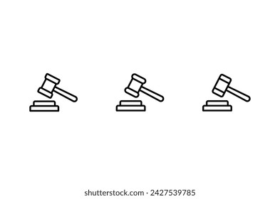 gavel vector icon. gavel symbol icon