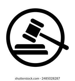 Gavel Vector icon or Symbol