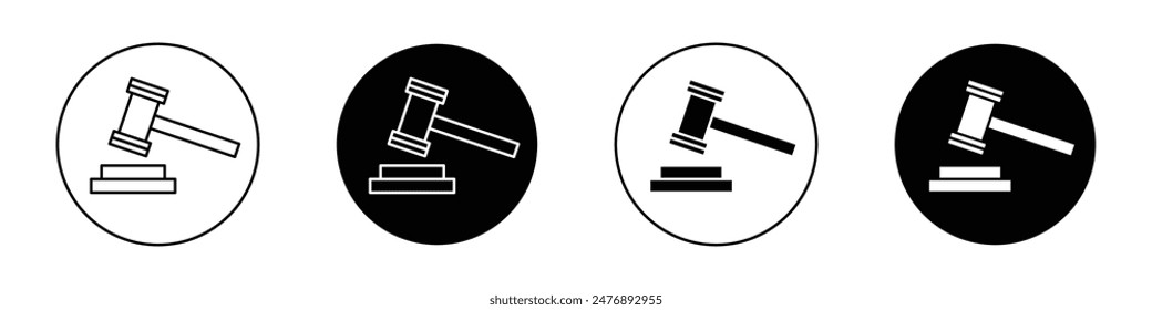 Icono de Vector de martillo en estilo plano.