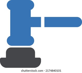 Gavel Vector illustration on a transparent background.Premium quality symbols.Glyphs vector icon for concept and graphic design.