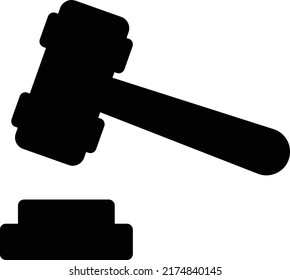 gavel Vector illustration on a transparent background.Premium quality symbols.Glyphs vector icon for concept and graphic design.