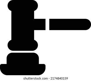 Gavel Vector illustration on a transparent background.Premium quality symbols.Glyphs vector icon for concept and graphic design.