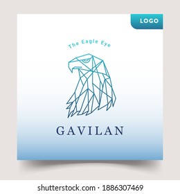 gavilan logo design. eagle logo concept. elegant bird logo for business. geometric animal vector illustration