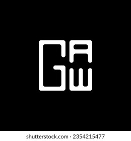 GAW Brief Logo Vektordesign, GAW einfaches und modernes Logo. GAW luxuriöses Alphabet-Design  