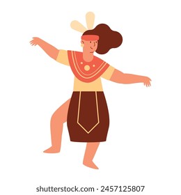 gawai dayak native woman isolated design