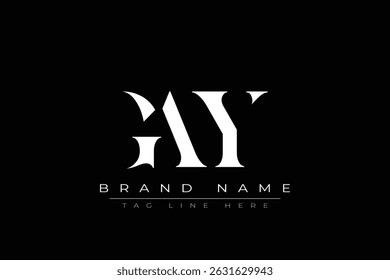 GAY abstract letter logo design. This logo is designed by three abstract letters.