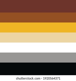 Gay Bear Pride Flag Stripe Colors Square