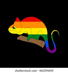 gay chameleon rainbow attributes