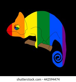 gay chameleon rainbow attributes