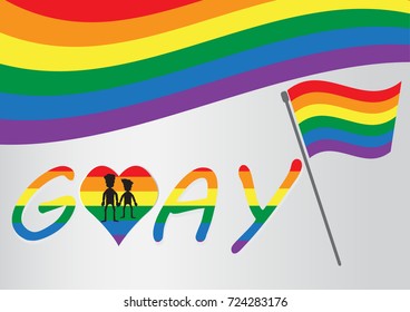 Gay concept - Love is Love with gay of concept design with vector illustration EPS 10