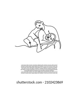 gay continuous line .LGBT male line art in romance