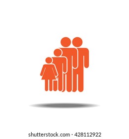 Gay Couple With Children Single Icon
