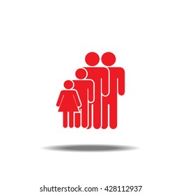 Gay Couple With Children Single Icon