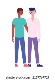gay couple design over white