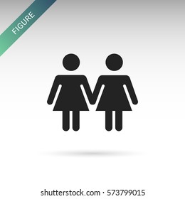 Gay couple. Family concept. Man figure. Flat vector icon.