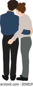 Gay couple hugging vector. LGBT pride