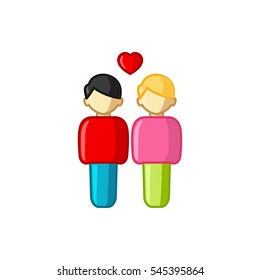 gay couple icon illustration isolated vector sign symbol