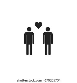 gay couple icon vector isolated