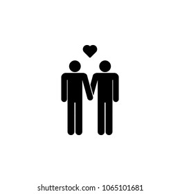 gay couple in love icon. Element of couples in love illustration. Premium quality graphic design icon. Signs and symbols collection icon for websites, web design, mobile app on white background