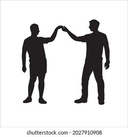 Gay Couple Silhouette Illustration and Vector