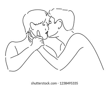 Gay couple
Simple hand-drawn vector illustration.