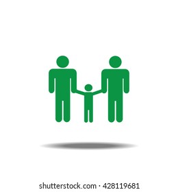 Gay Couple And Son Single Icon