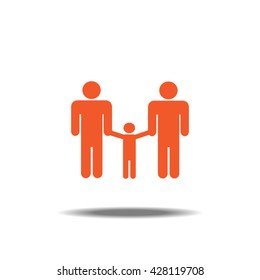 Gay Couple And Son Single Icon