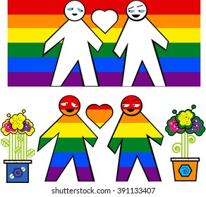 gay couple symbol spring flowers