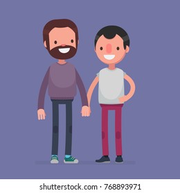 Gay couple vector illustration